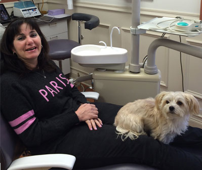 Patient with a cute dog